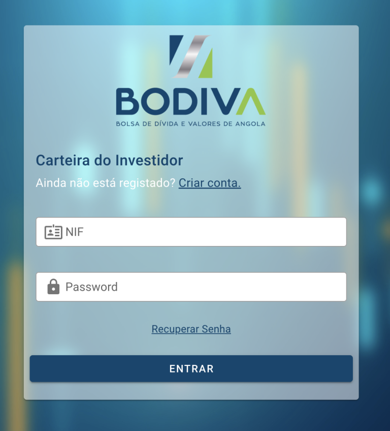 BODIVA Investidores já podem acompanhar os seus investimentos em tempo