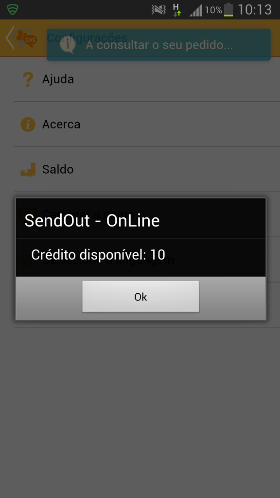 Aplicativo SMS SendOut